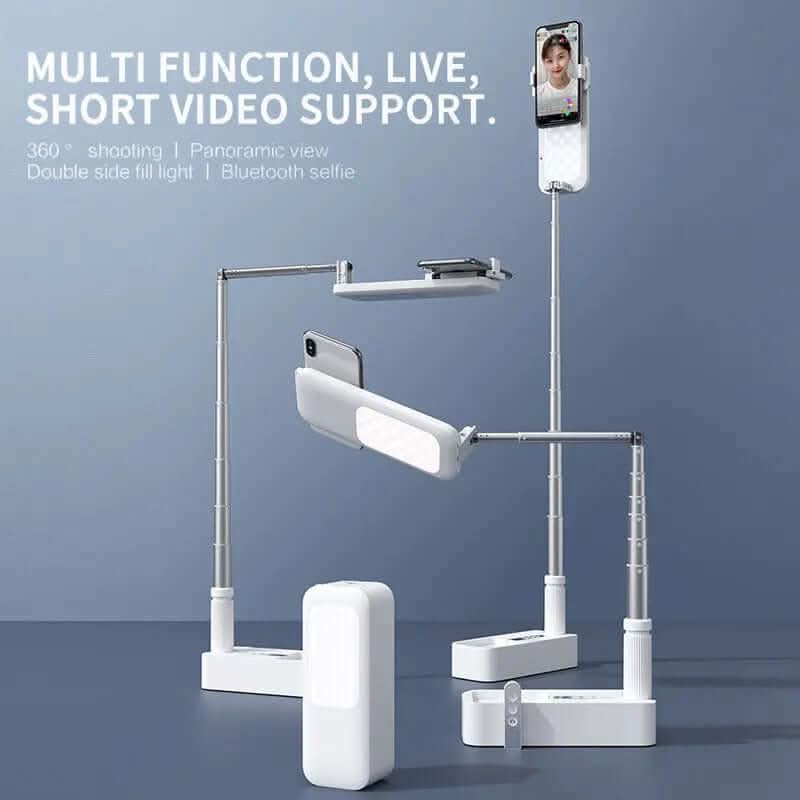 Support Portable Téléphone avec Lumière & Télécommande Bluetooth Les Visionnaires