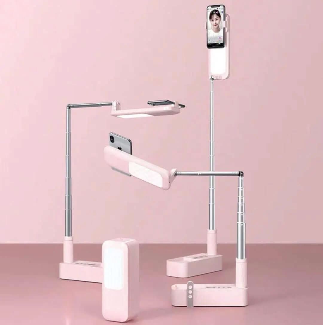 Support Portable Téléphone avec Lumière & Télécommande Bluetooth Les Visionnaires