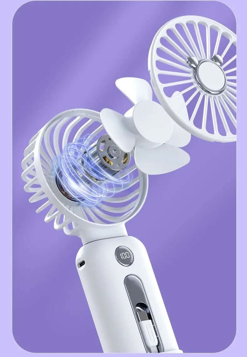 Mini Ventilateur Portable 2-en-1 - rafraîchissant Les Visionnaires