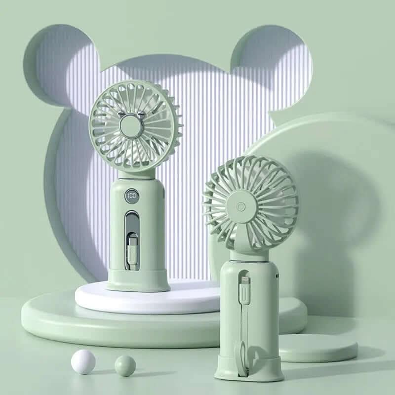 Mini Ventilateur Portable 2-en-1 - rafraîchissant Les Visionnaires