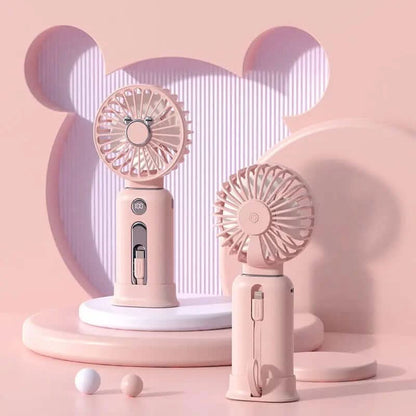 Mini Ventilateur Portable 2-en-1 - rafraîchissant Les Visionnaires