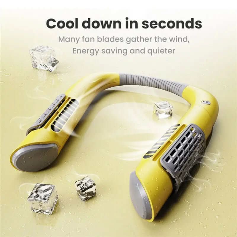 Neck Fan Mini Bladeless Fan USB Rechargeable Fan Mute Sports Fans for Home Outdoor Portable Hanging Fans Air Conditioner Cooler Les Visionnaires