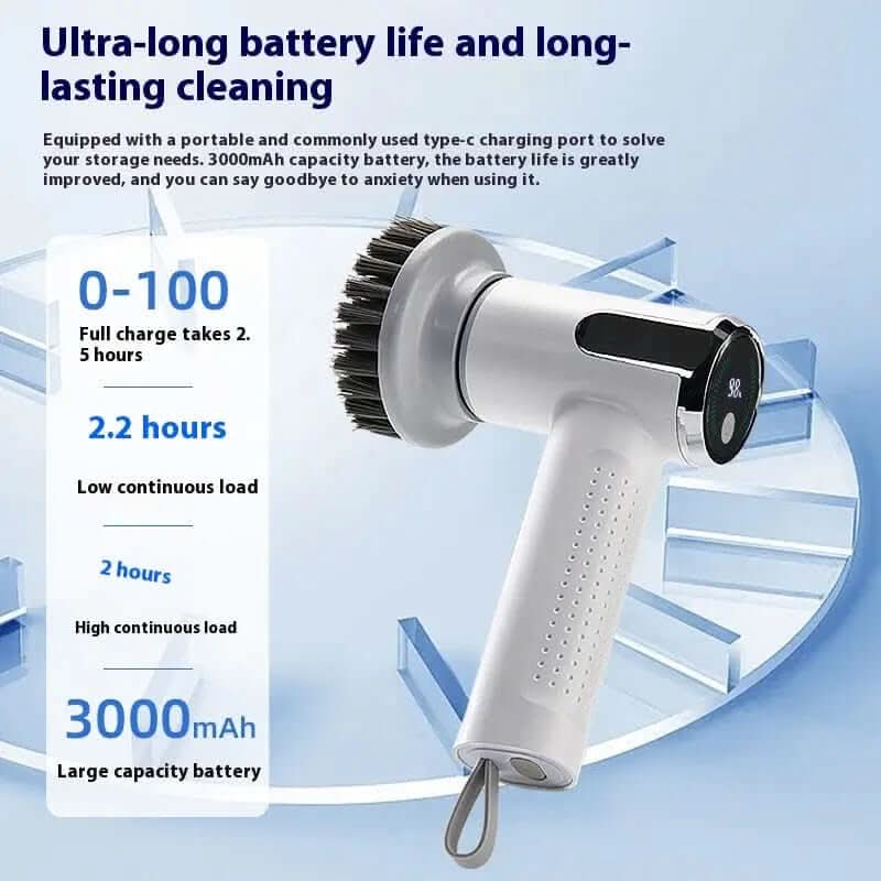 Multifunctional Smart Display Electric Cleaning Brush Les Visionnaires