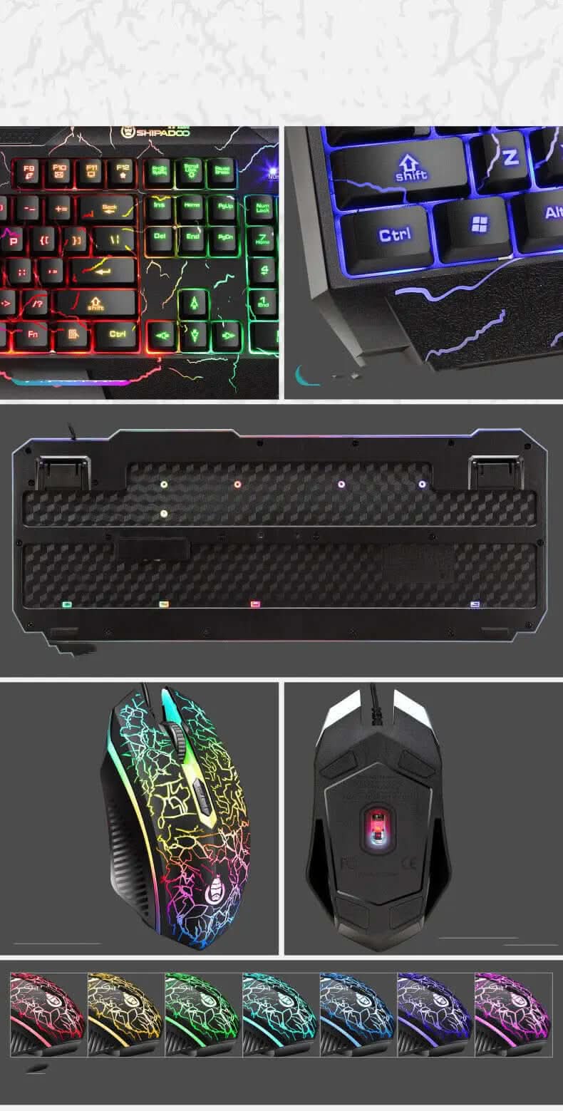 ensemble gaming clavier et souris lumineux 4D Les Visionnaires