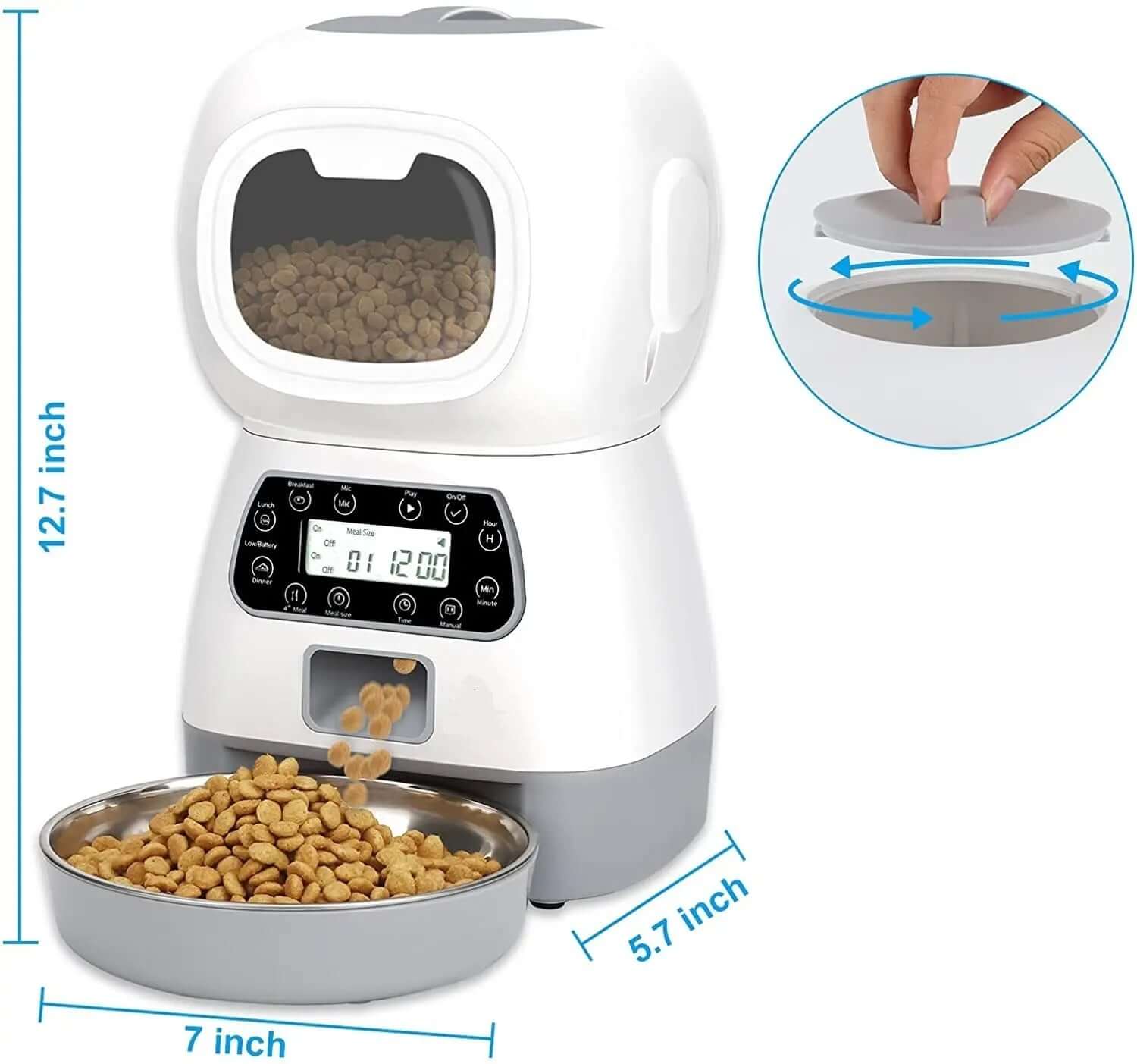 distributeur automatique de nourriture pour chats et chiens avec application intelligente Les Visionnaires