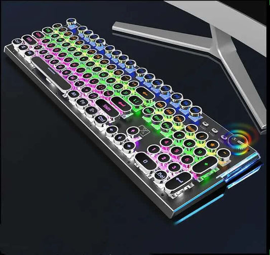Clavier Mécanique Gaming 104 Touches – Anti-Ghosting et Rétroéclairage LED Les Visionnaires