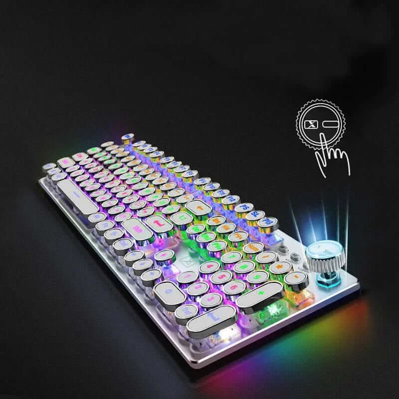 Clavier Mécanique Gaming 104 Touches – Anti-Ghosting et Rétroéclairage LED Les Visionnaires
