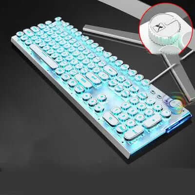 Clavier Mécanique Gaming 104 Touches – Anti-Ghosting et Rétroéclairage LED Les Visionnaires
