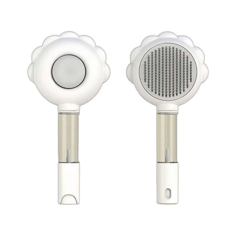 2 In 1 Self Cleaning Dog Brush Comb With Spray Les Visionnaires