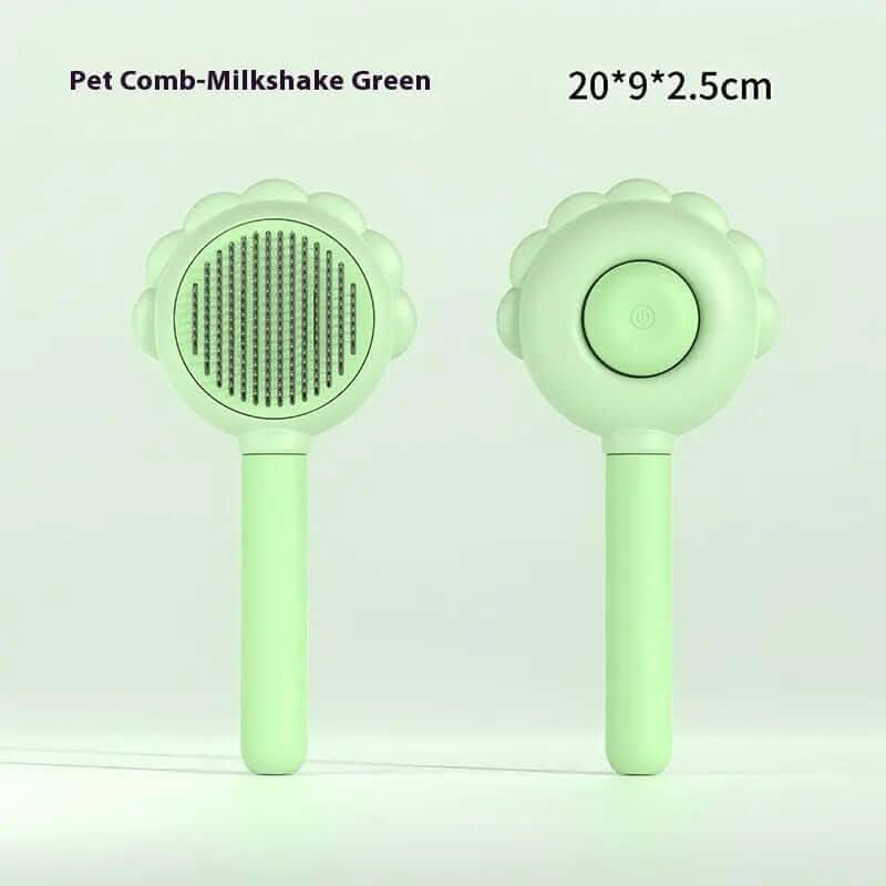2 In 1 Self Cleaning Dog Brush Comb With Spray Les Visionnaires