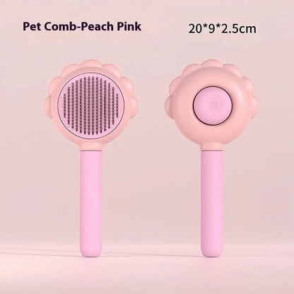 2 In 1 Self Cleaning Dog Brush Comb With Spray Les Visionnaires