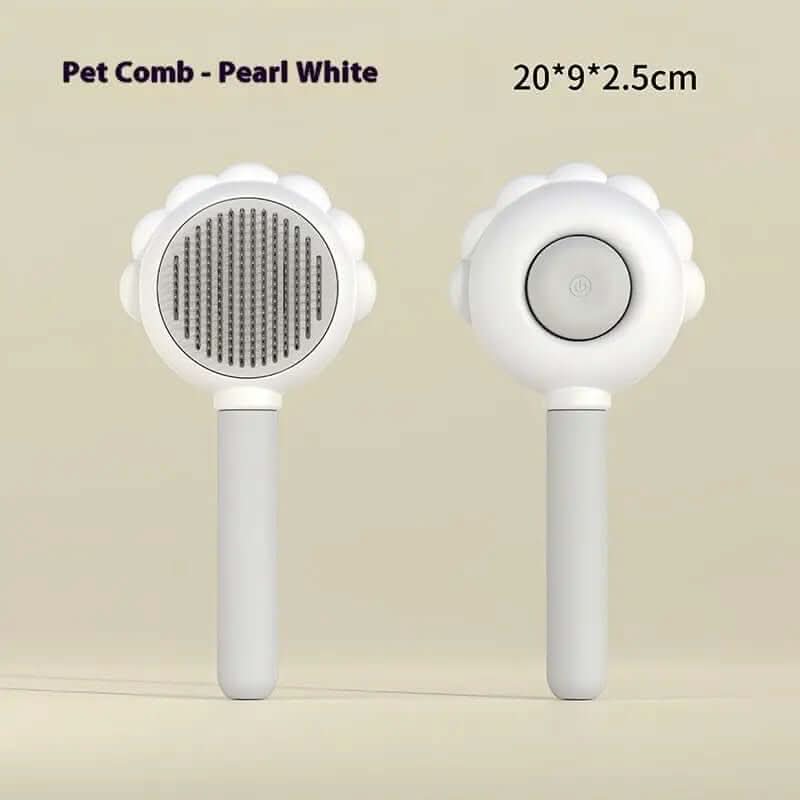 2 In 1 Self Cleaning Dog Brush Comb With Spray Les Visionnaires
