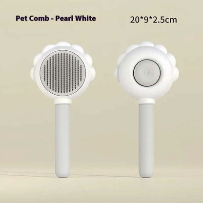 2 In 1 Self Cleaning Dog Brush Comb With Spray Les Visionnaires