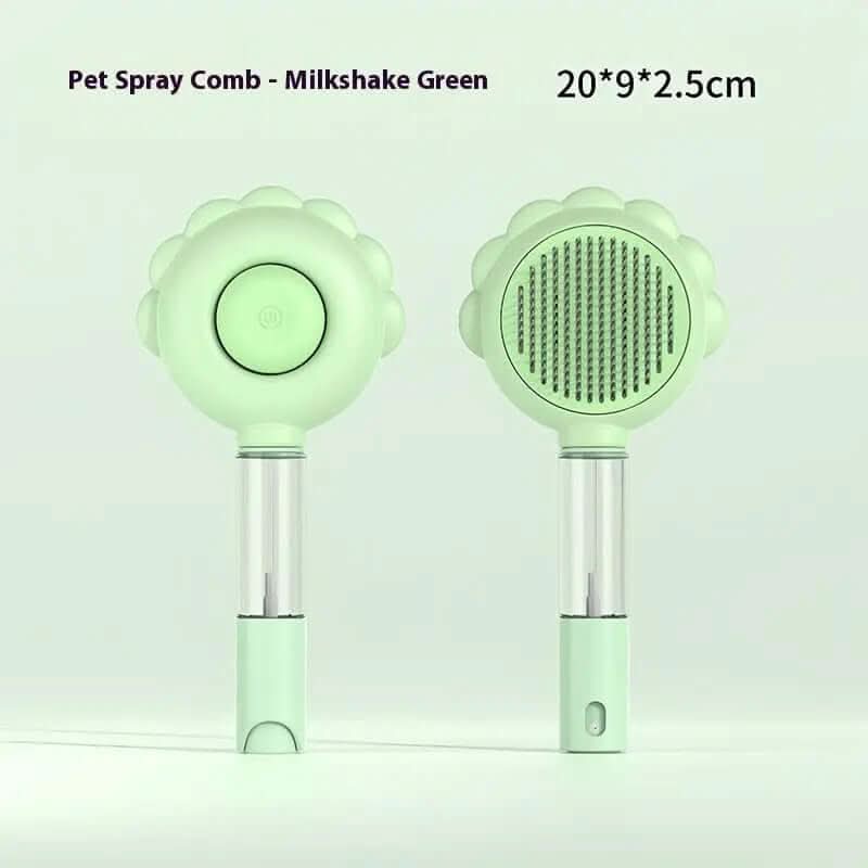 2 In 1 Self Cleaning Dog Brush Comb With Spray Les Visionnaires