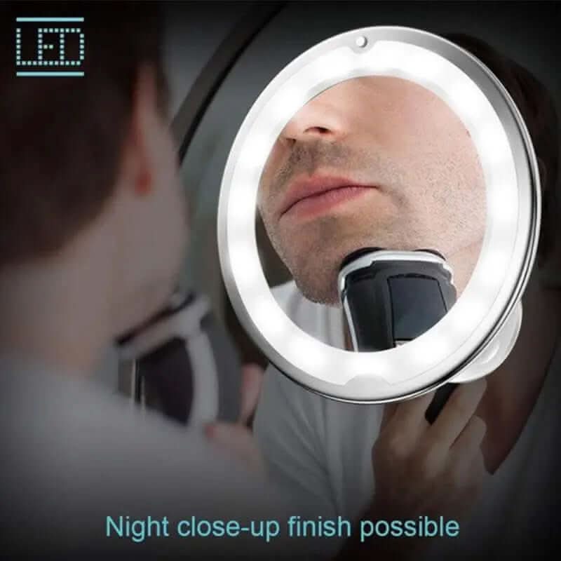 Miroir lumineux LED de maquillage avec grossissement 10x et rotation à 360° Les Visionnaires