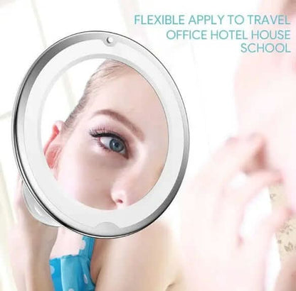 Miroir lumineux LED de maquillage avec grossissement 10x et rotation à 360° Les Visionnaires