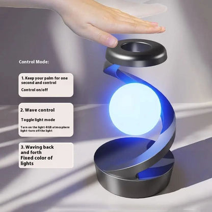 Lampe de bureau rotative en forme de lune avec capteur de charge sans fil, multifonctions Les Visionnaires
