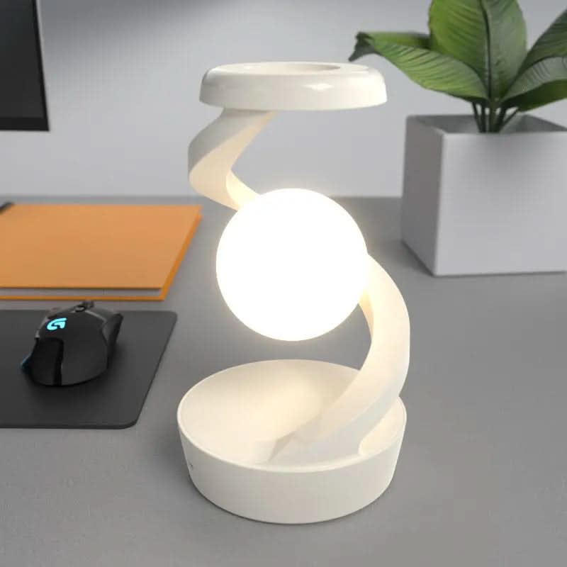 Lampe de bureau rotative en forme de lune avec capteur de charge sans fil, multifonctions Les Visionnaires