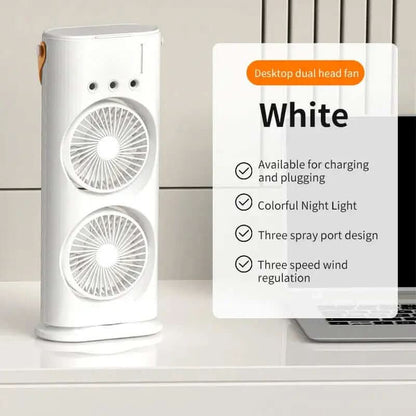 Ventilateur humidificateur portable à double extrémité Les Visionnaires