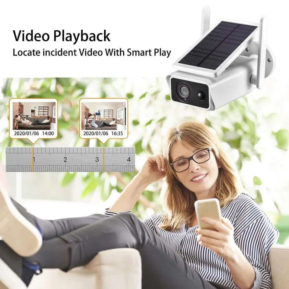 Caméra Solaire 1080P - fonctionne sans fil - Les Visionnaires