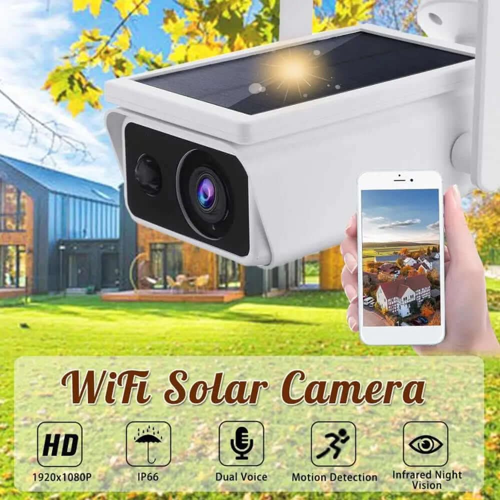 Caméra Solaire 1080P - fonctionne sans fil - Les Visionnaires