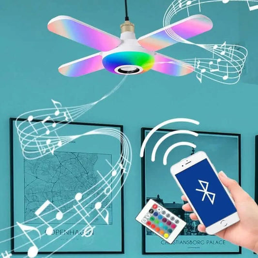 Cette lampe LED Bluetooth à quatre feuilles Les Visionnaires