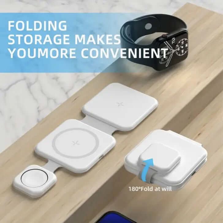 Chargeur sans fil pliable 3 en 1 Les Visionnaires