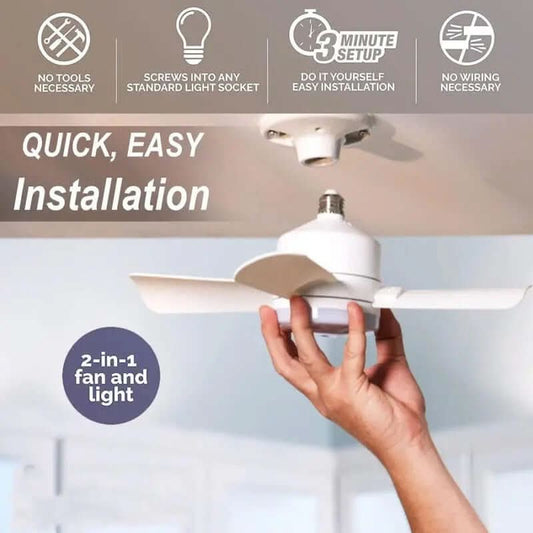 Socket Fan Light avec télécommande Les Visionnaires