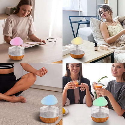 Humidificateur en forme de nuage avec lumière nocturne et diffusion d’huiles essentielles Les Visionnaires