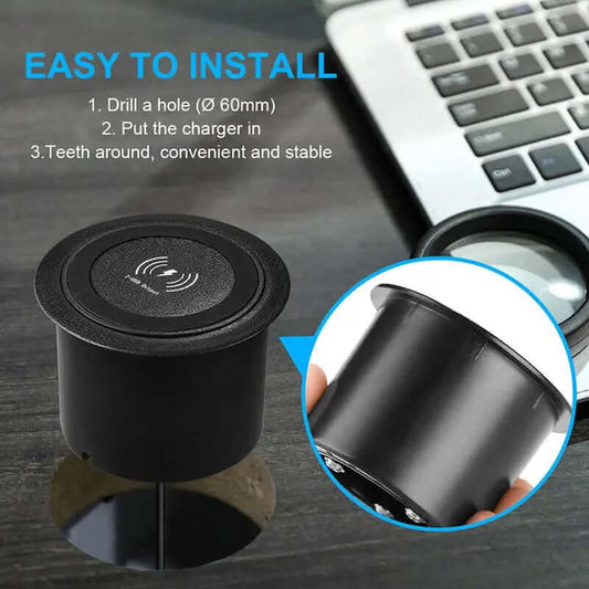 Chargeur sans fil rapide 10W avec protection multiple Les Visionnaires