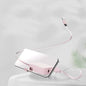 Câble USB rétractable multi-connecteur rose avec smartphone pour charge et transfert de données