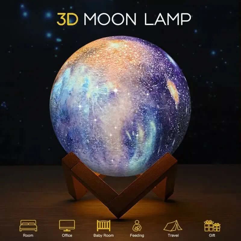 Lampe LED Galaxie & Lune Les Visionnaires