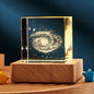 lampe de nuit en cube de cristal 3D transparent Les Visionnaires