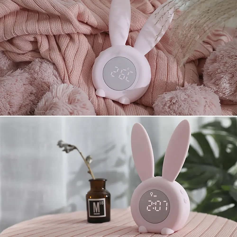Réveil numérique LED avec oreilles de lapin Les Visionnaires