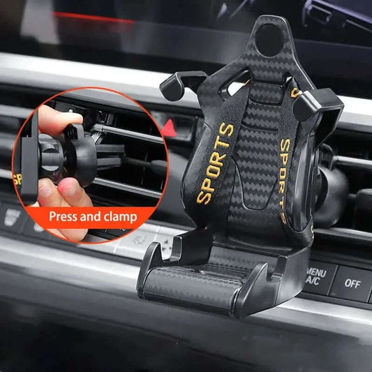Support de téléphone de voiture en forme de siège de course Les Visionnaires