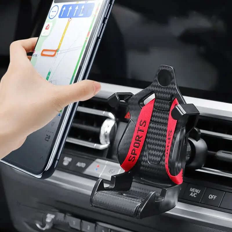 Support de téléphone de voiture en forme de siège de course Les Visionnaires