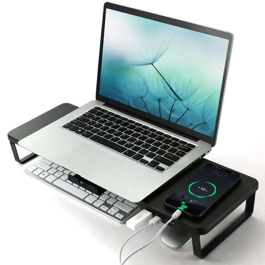 support ergonomique pour moniteur avec ports USB Les Visionnaires