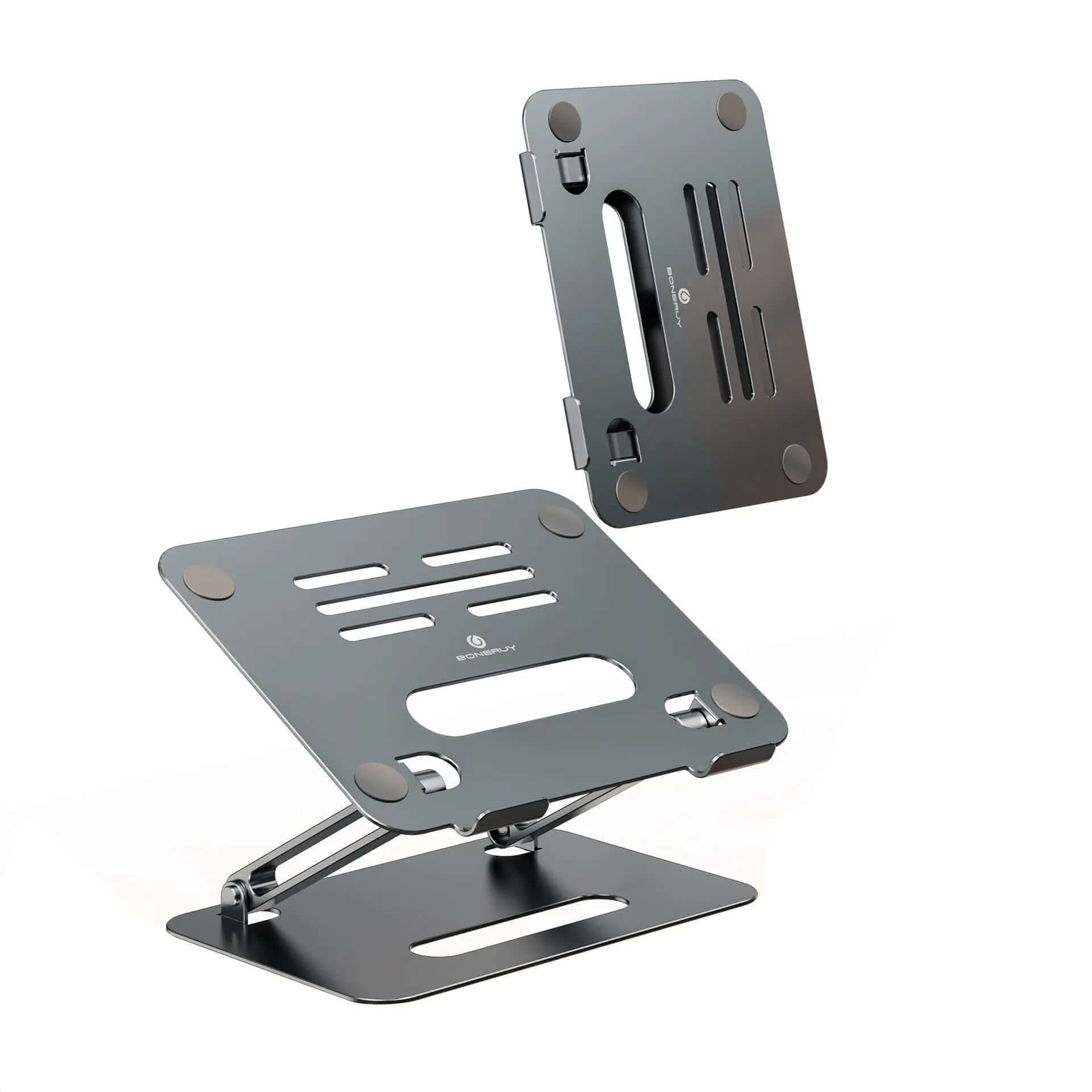 Nouveau support ordinateur en alliage d'aluminium à double couche Les Visionnaires