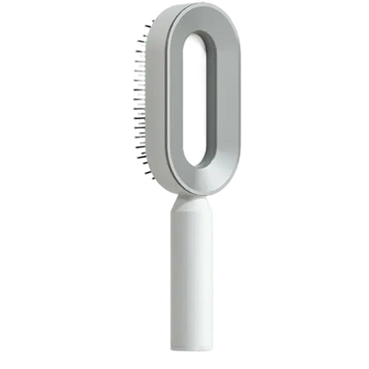 Self-cleaning hairbrush for women