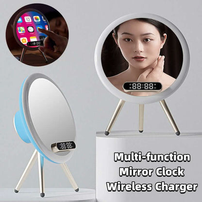 Réveil numérique multifonction LED avec miroir et chargeur sans fil Les Visionnaires