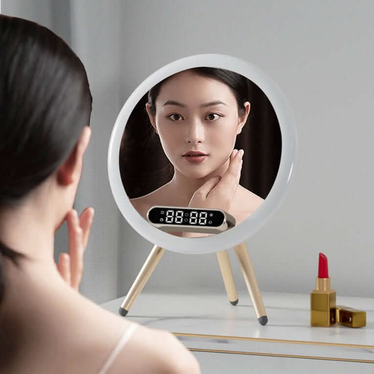 Réveil numérique multifonction LED avec miroir et chargeur sans fil Les Visionnaires