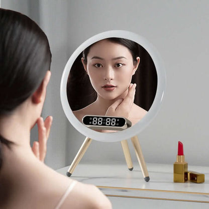 Réveil numérique multifonction LED avec miroir et chargeur sans fil Les Visionnaires