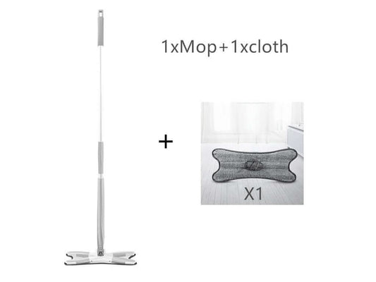 Balai Plat « Type X » avec Seau – Lavage Mains Libres - XLL-Gadgets