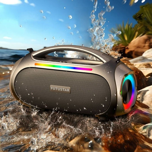 haut-parleur portable Bluetooth 60W étanche, parfait pour le camping, avec basses renforcées et éclairage coloré - XLL-Gadgets