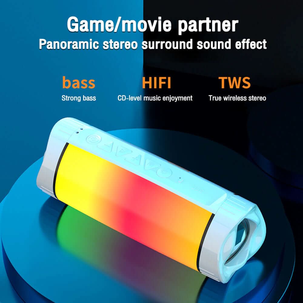Haut-parleur Bluetooth intelligent avec son surround 3D et éclairage LED intégré - XLL-Gadgets