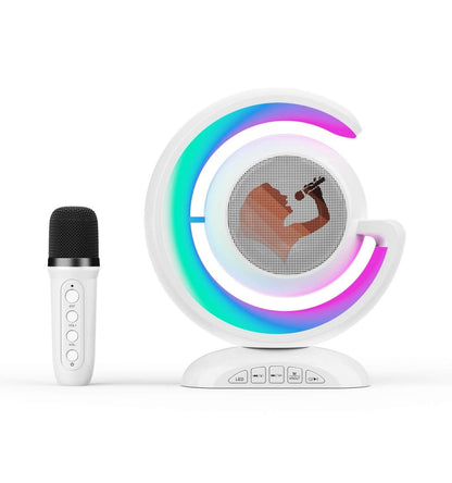 Système audio karaoké Bluetooth avec lumière et microphone pour bureau - XLL-Gadgets