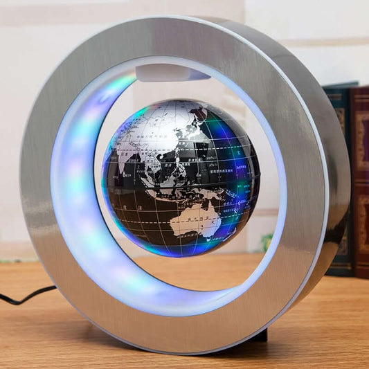Round LED World Map Floating Globe Magnetic Levitation Light Anti Gravity Magic - XLL-Gadgets