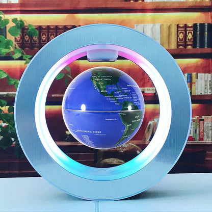 Round LED World Map Floating Globe Magnetic Levitation Light Anti Gravity Magic - XLL-Gadgets