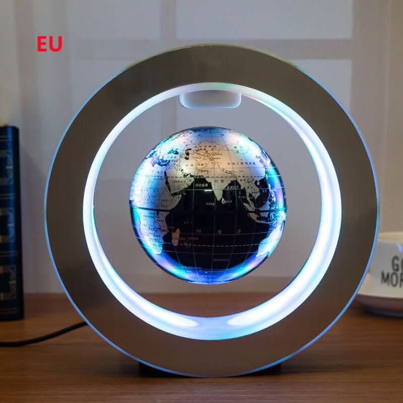 Round LED World Map Floating Globe Magnetic Levitation Light Anti Gravity Magic - XLL-Gadgets