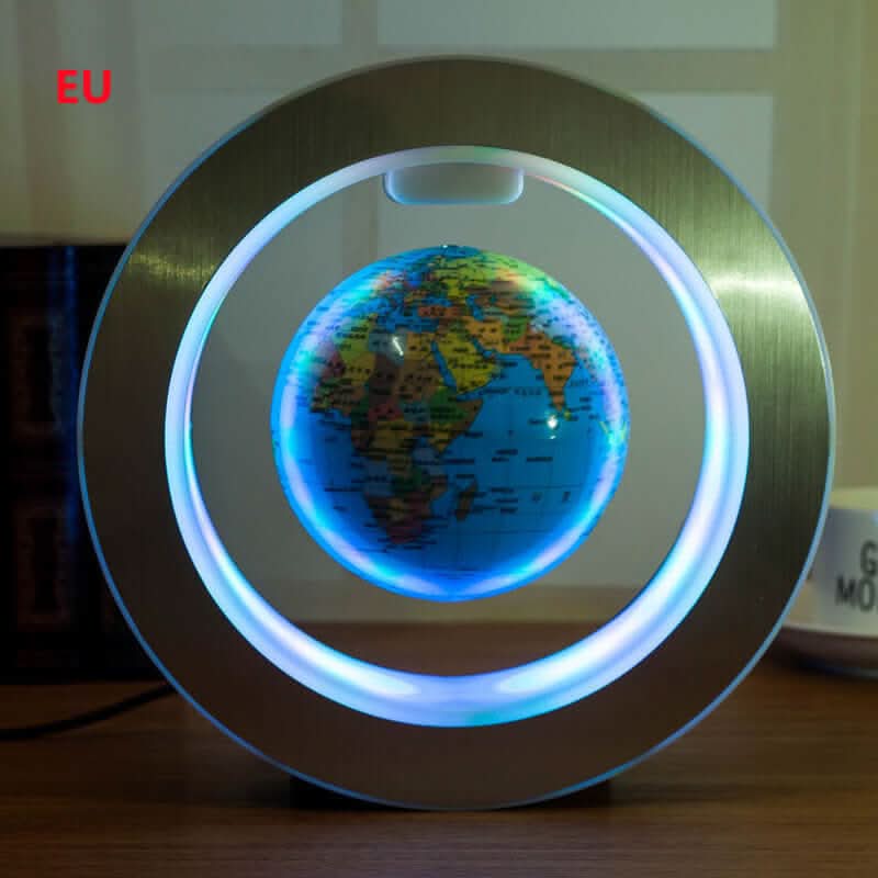 Round LED World Map Floating Globe Magnetic Levitation Light Anti Gravity Magic - XLL-Gadgets